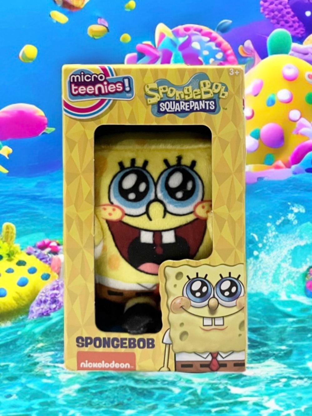 SpongeBob SquarePants Micro Teenies Smiling Black Eyes Plushie BNIB VHTF RARE